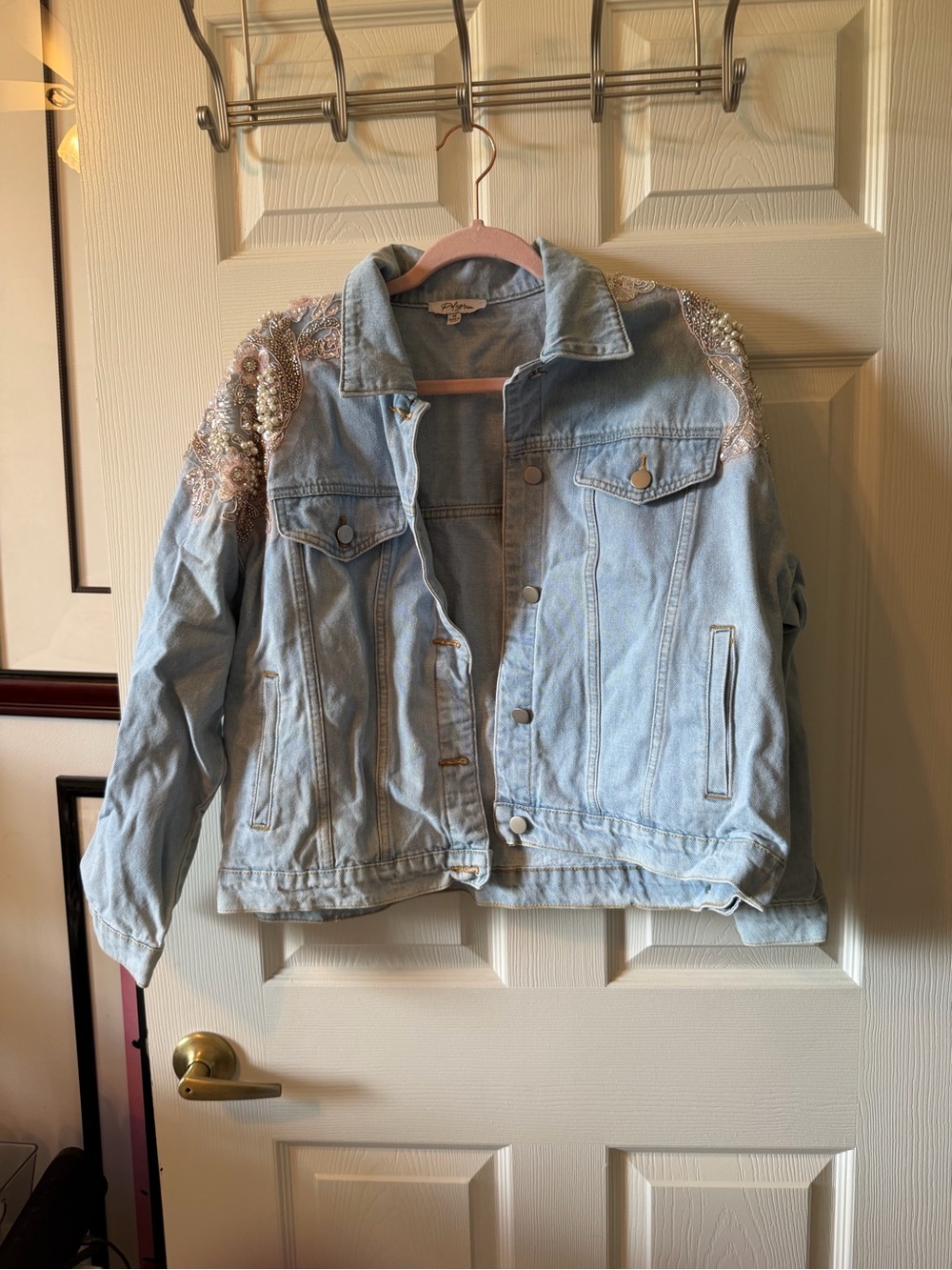 Polagram Light Blue Denim Jacket with Button Cuffs